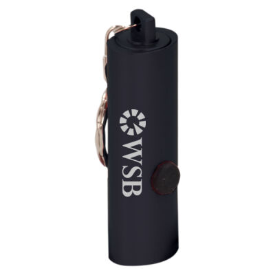 WSB - Black 3-LED Laserable Flashlight with Keychain  Thumbnail